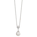 Collier Silber rhodiniert Süsswasserzuchtperlen 7.5-8 mm 38-42 cm verstellbar