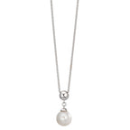 Collier Silber rhodiniert Süsswasserzuchtperlen 7.5-8 mm 38-42 cm verstellbar