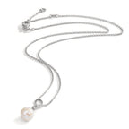 Collier Silber rhodiniert Süsswasserzuchtperlen 7.5-8 mm 38-42 cm verstellbar