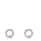 Ohrstecker Silber Zirkonia 16 Steine rhodiniert Ø6.5 mm