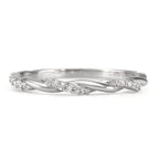 Beisteckring Silber Zirkonia 18 Steine rhodiniert