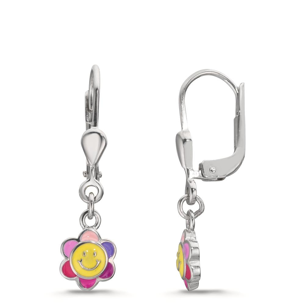 Ohrhänger Silber rhodiniert Smiley