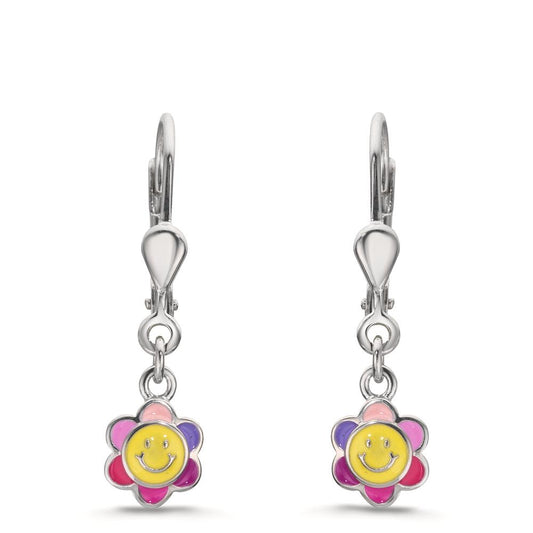 Ohrhänger Silber rhodiniert Smiley