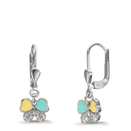 Ohrhänger Silber Zirkonia 20 Steine rhodiniert Schmetterling