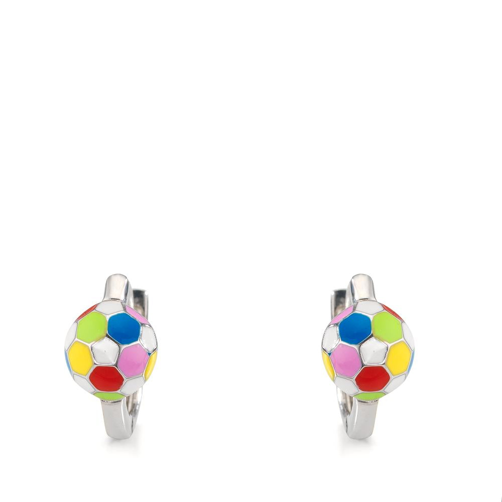 Klappcreolen Silber rhodiniert Fussball