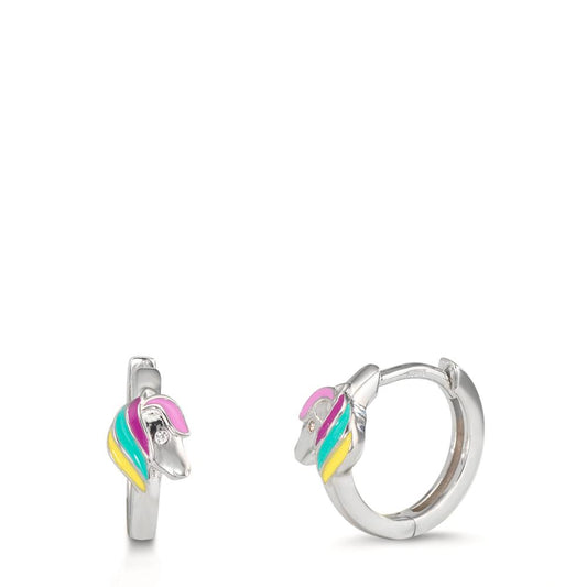 Klappcreolen Silber rhodiniert Pferd