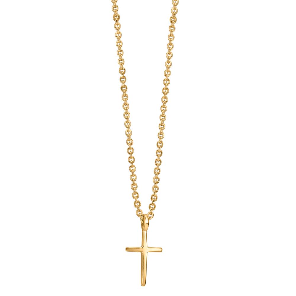 Collier 375/9 K Gelbgold Kreuz 38-42 cm verstellbar