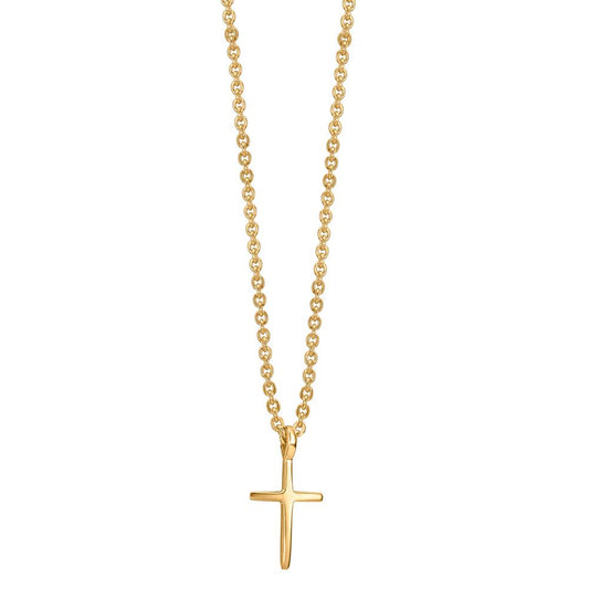 Collier 375/9 K Gelbgold Kreuz 38-42 cm verstellbar