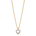 Collier 375/9 K Gelbgold Zirkonia Herz 38-42 cm verstellbar