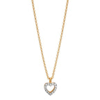 Collier 375/9 K Gelbgold Zirkonia Herz 38-42 cm verstellbar