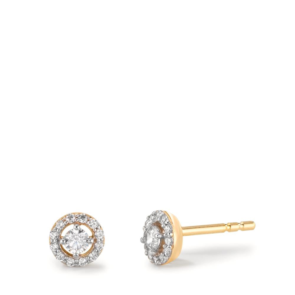 Ohrstecker 375/9 K Gelbgold Zirkonia Ø5.5 mm