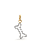 Anhänger 375/9 K Gelbgold Zirkonia Knochen