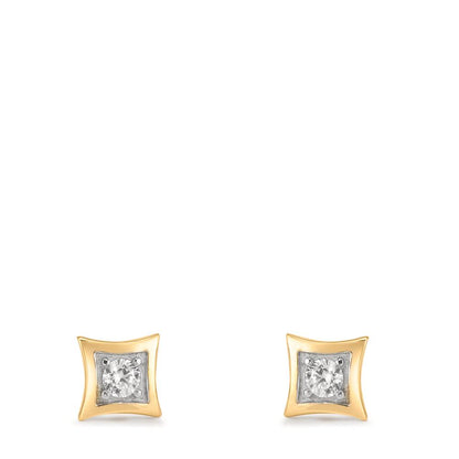 Ohrstecker 375/9 K Gelbgold Zirkonia 2 Steine