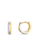 Klappcreolen 375/9 K Gelbgold Zirkonia 16 Steine bicolor