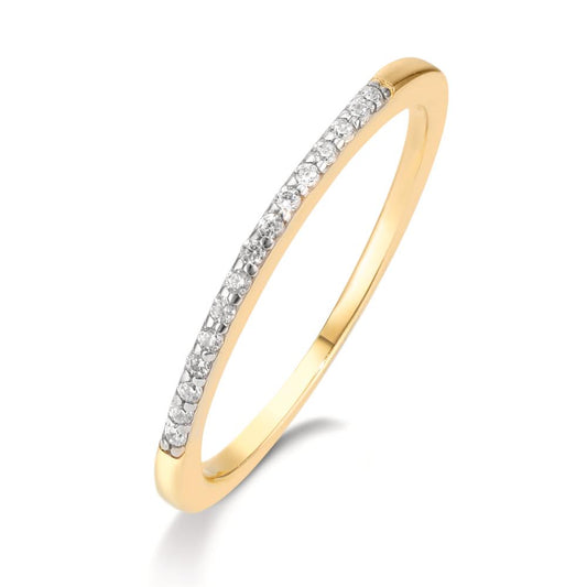 Memory Ring 375/9 K Gelbgold Zirkonia 15 Steine