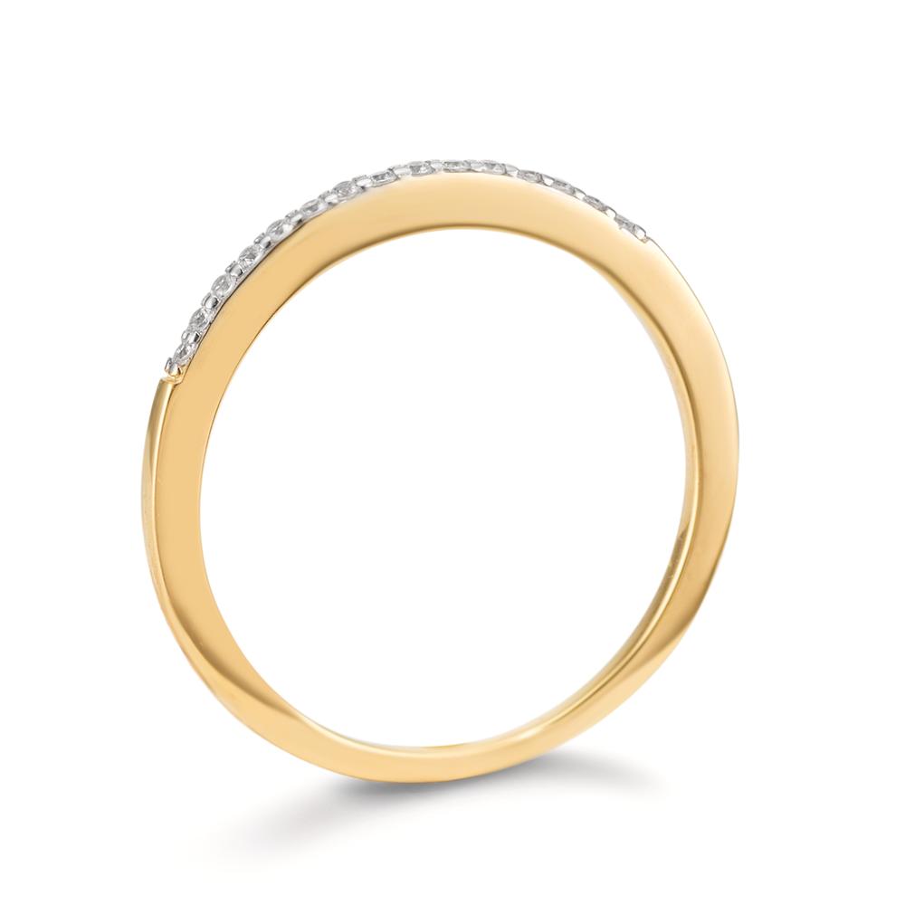 Memory Ring 375/9 K Gelbgold Zirkonia 15 Steine