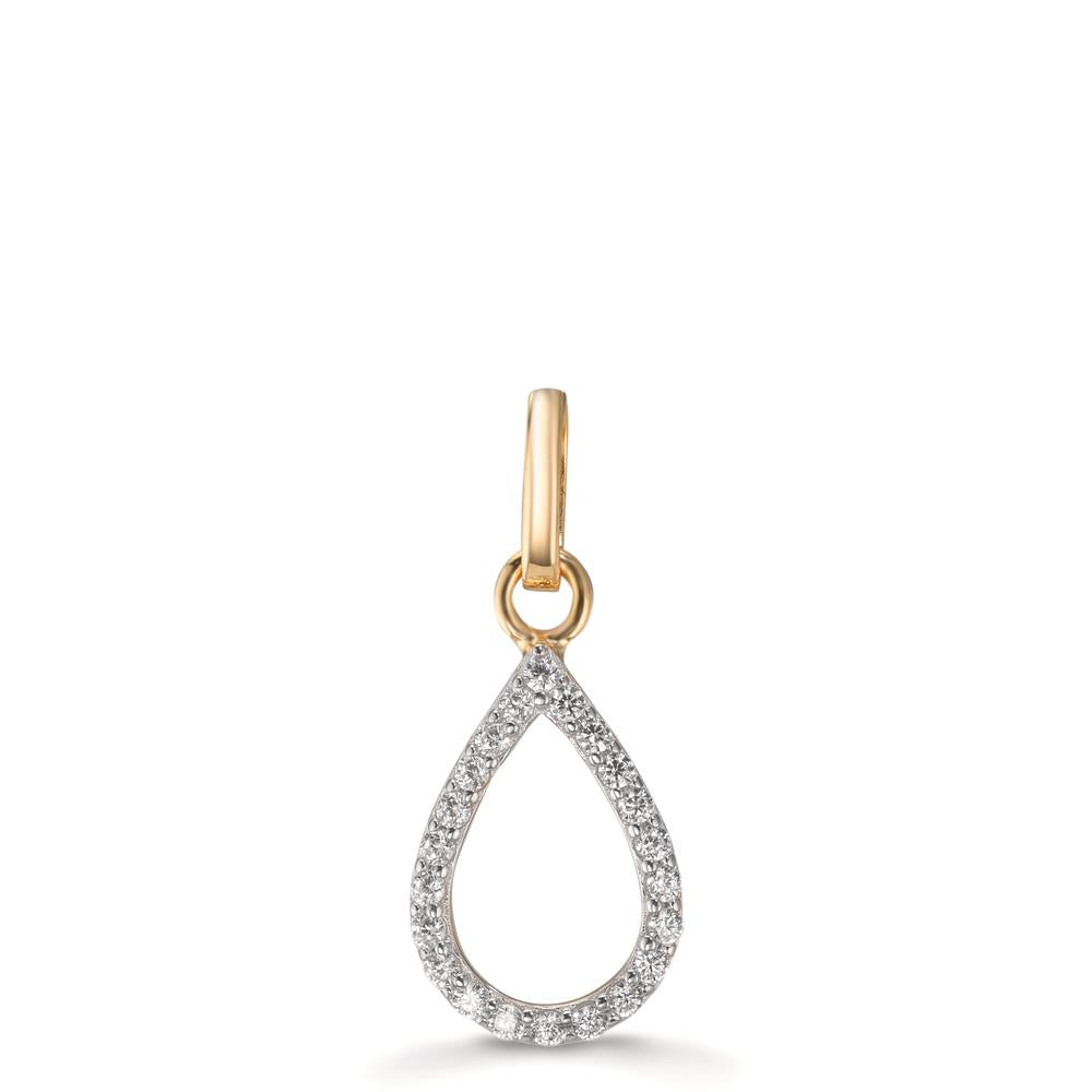 Anhänger 375/9 K Gelbgold Zirkonia