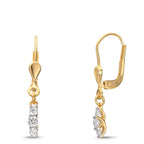 Ohrhänger 375/9 K Gelbgold Zirkonia 6 Steine