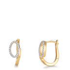 Klappcreolen 375/9 K Gelbgold Zirkonia