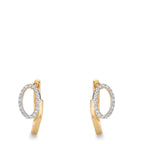 Klappcreolen 375/9 K Gelbgold Zirkonia