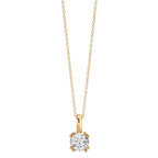 Halskette mit Anhänger 375/9 K Gelbgold Zirkonia 40-42 cm verstellbar
