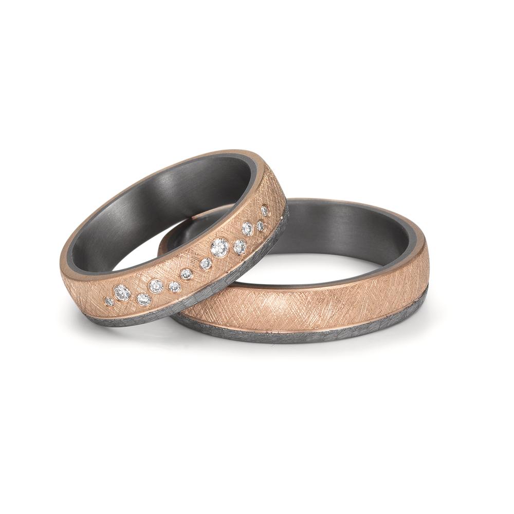 Partnerring 999 Tantal, 585/14 K Rosegold