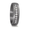 Partnerring 999 Tantal Diamant Lab Grown 0.25 ct, 10 Steine, tw-vsi