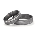 Partnerring 999 Tantal Diamant Lab Grown 0.25 ct, 10 Steine, tw-vsi