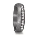 Partnerring 999 Tantal Diamant Lab Grown 0.25 ct, 10 Steine, tw-vsi