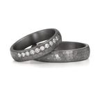 Partnerring 999 Tantal Diamant Lab Grown 0.25 ct, 10 Steine, tw-vsi