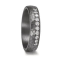 Partnerring 999 Tantal Diamant Lab Grown 0.25 ct, 10 Steine, tw-vsi