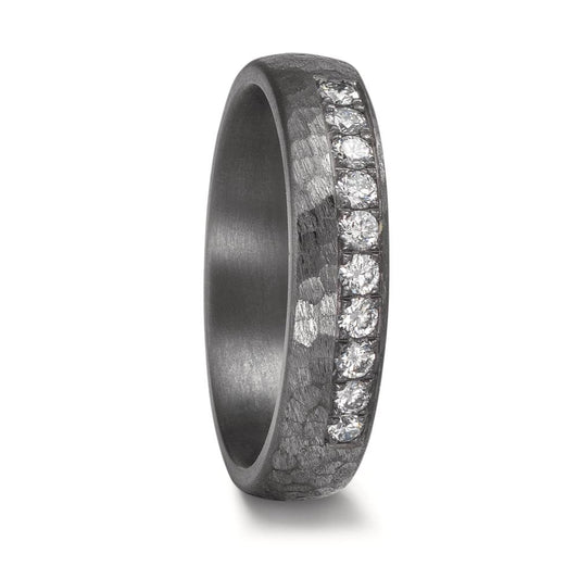 Partnerring 999 Tantal Diamant Lab Grown 0.25 ct, 10 Steine, tw-vsi