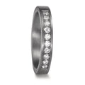 Partnerring 999 Tantal Diamant Lab Grown 0.25 ct, 10 Steine, tw-vsi
