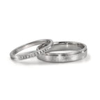 Partnerring 950 Platin Diamant 0.075 ct, 10 Steine, w-si