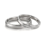 Partnerring 950 Platin Diamant 0.02 ct, 5 Steine, w-si