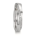 Partnerring 750/18 K Weissgold Diamant 0.097 ct, 11 Steine, w-si