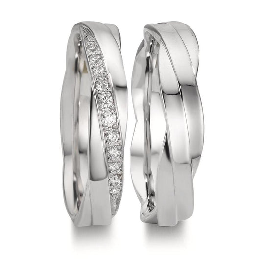 Partnerring 750/18 K Weissgold