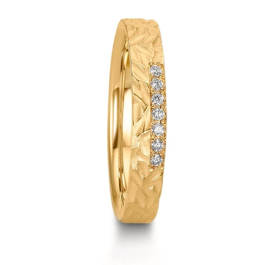 Partnerring 750/18 K Gelbgold Diamant 0.063 ct, 7 Steine, w-si