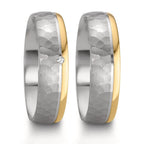 Partnerring Silber, 585/14 K Rosegold bicolor