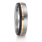 Partnerring Edelstahl, 375/9 K Rotgold