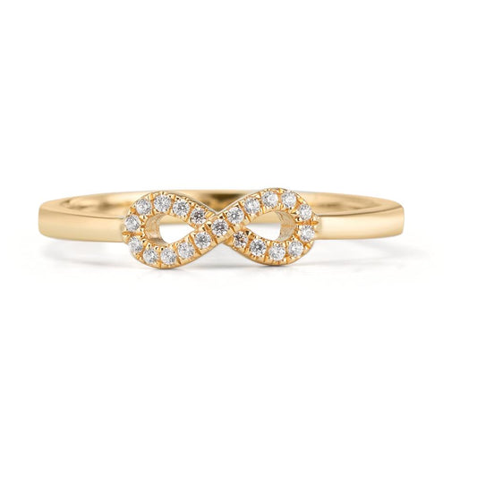 Fingerring 375/9 K Gelbgold Zirkonia Infinity