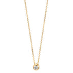Collier 750/18 K Gelbgold Diamant 0.05 ct, w-si 42-45 cm verstellbar