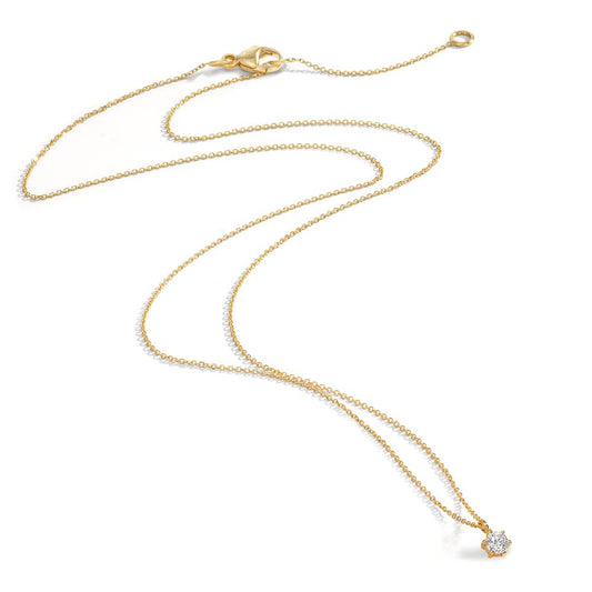 Collier 750/18 K Gelbgold Diamant 0.10 ct, w-si 42-45 cm verstellbar