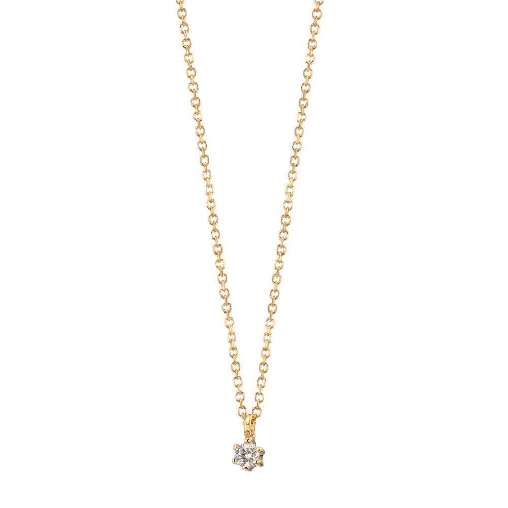 Collier 750/18 K Gelbgold Diamant 0.03 ct, w-si 42-45 cm verstellbar