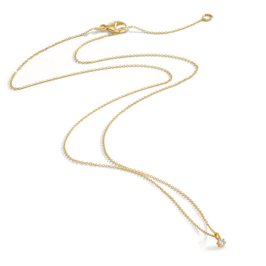 Collier 750/18 K Gelbgold Diamant 0.03 ct, w-si 42-45 cm verstellbar