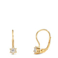 Ohrhänger 750/18 K Gelbgold Diamant 0.17 ct, 2 Steine, w-si