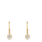 Ohrhänger 750/18 K Gelbgold Diamant 0.17 ct, 2 Steine, w-si