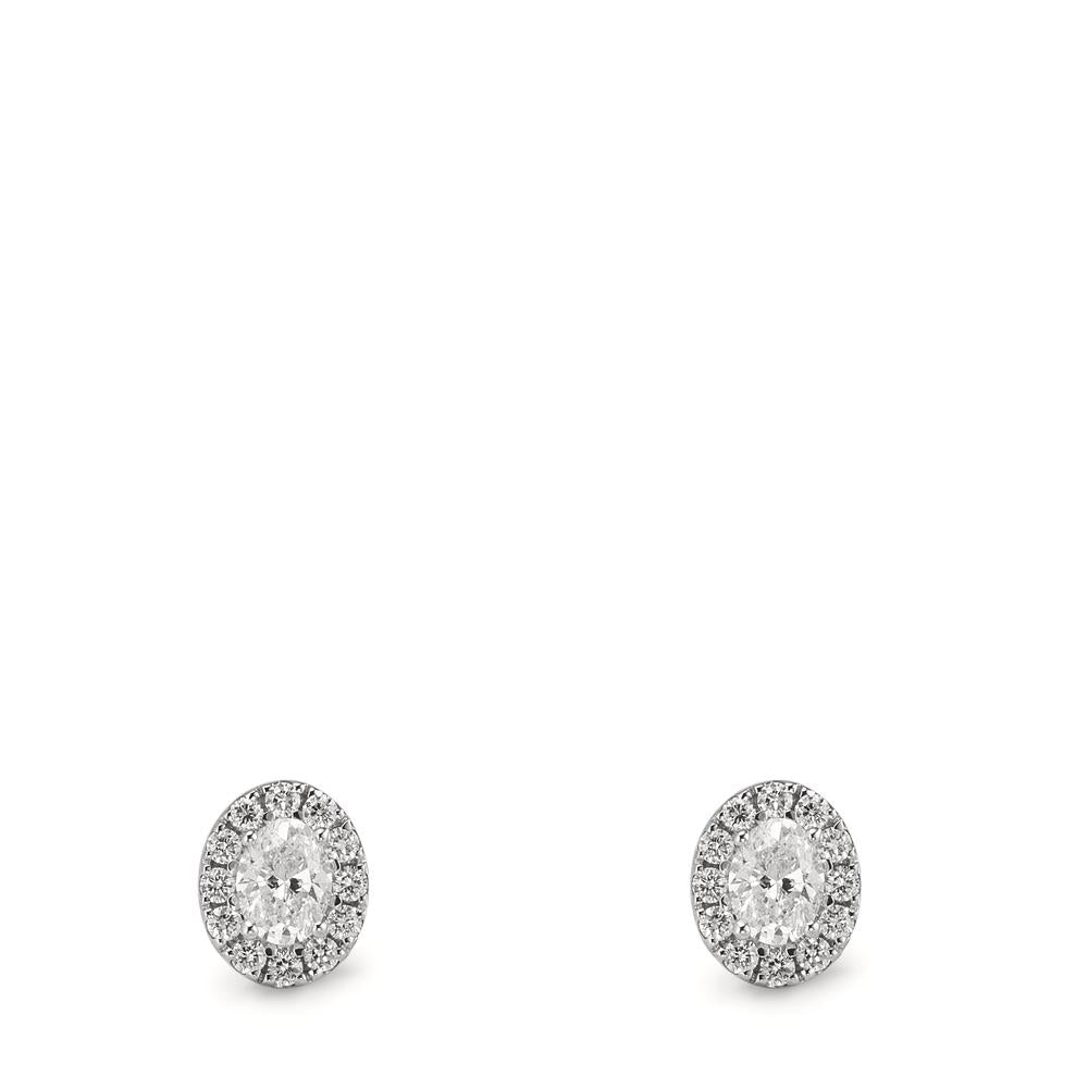 Ohrstecker 750/18 K Weissgold Diamanten 0.58 ct, w-si
