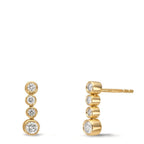 Ohrhänger 750/18 K Gelbgold Diamant 0.27 ct, 8 Steine, w-si