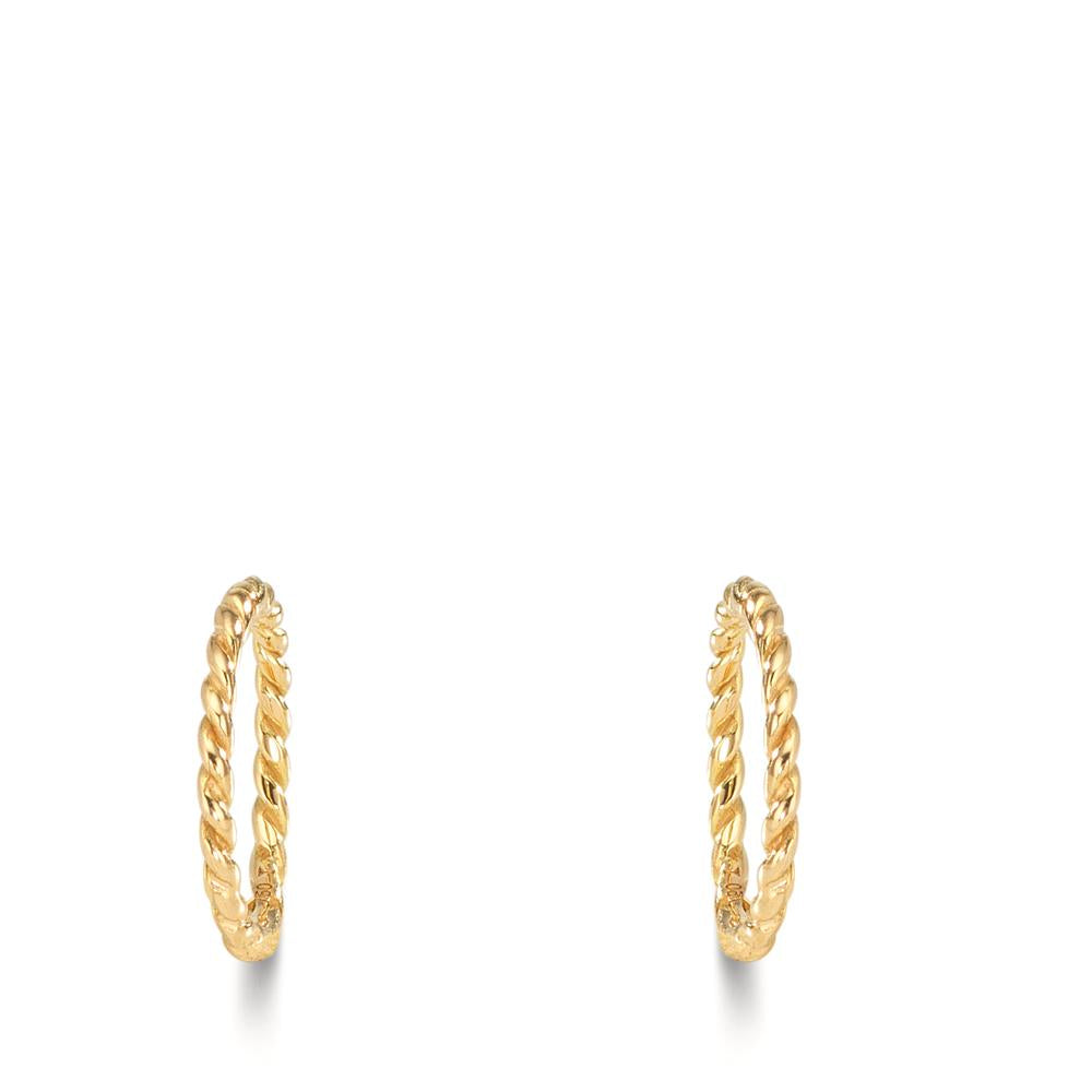 Klappcreolen 750/18 K Gelbgold